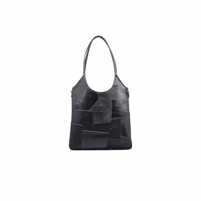 MIU MIU IVY LEATHER PATCHWORK HANDBAG 5BG231 (40*35cm)